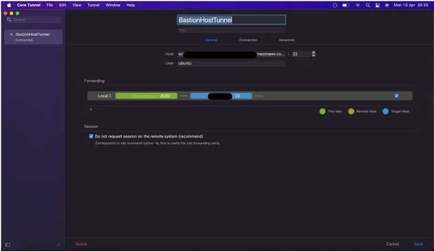 Core Tunnel General Settings